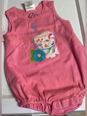 Pink Baby Bubble with Sand Bucket Applique